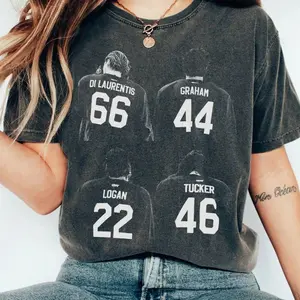 Briar University Hockey Shirt, Off-Campus Book Fan Gift, Hockey Romance Apparel T-Shirt, Graham - Logan - Tucker - DI Laurentis Tee