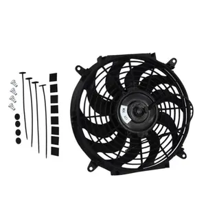 Alloyworks 12" 12V 90W Universal Electric Radiator Cooling Slim Fan Push Pull Mount Kit