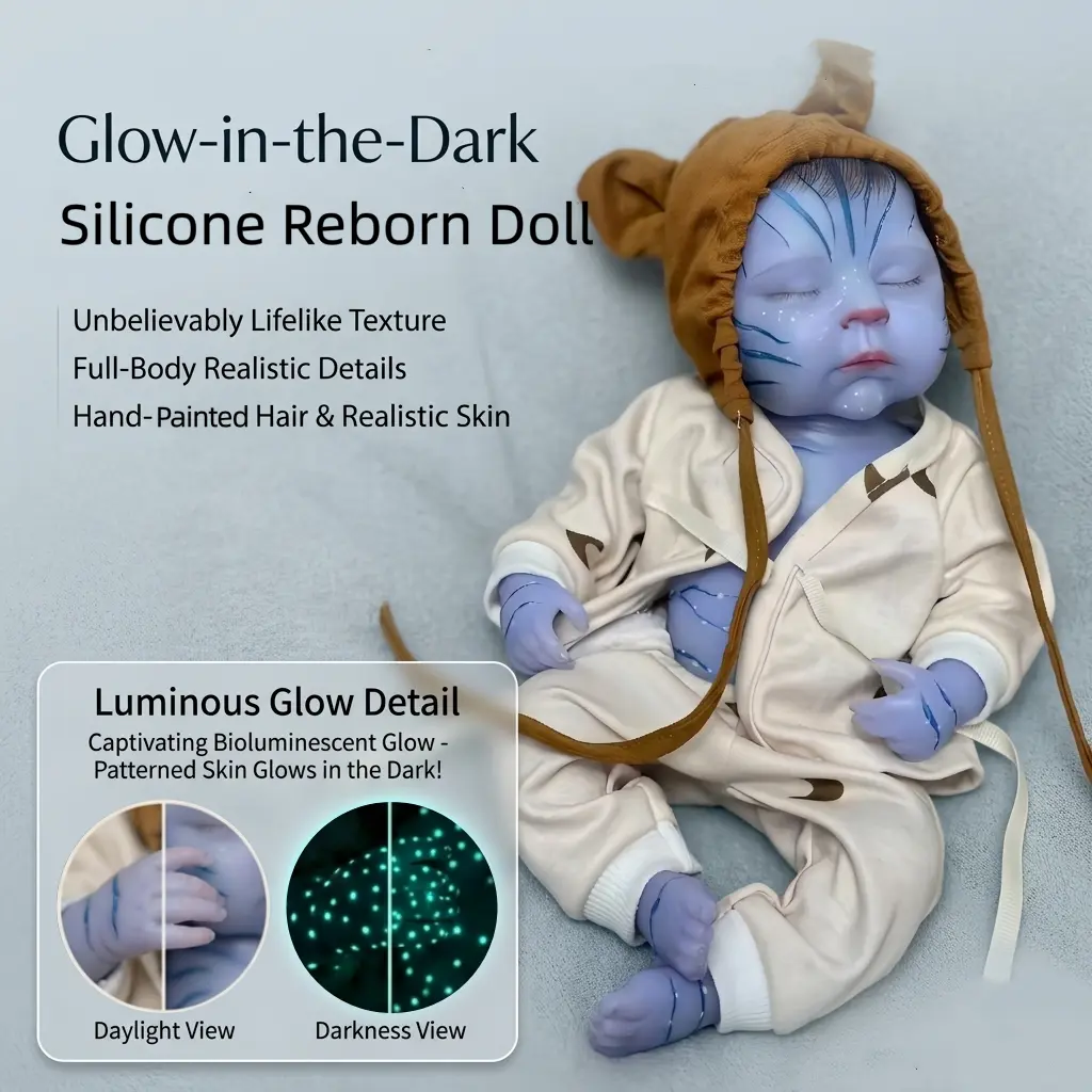 Otarddolls 13in Full Silicone Reborn Baby Doll Girl with Peaches Hair - 1kg, Hand-Painted, Waterproof Skin, Soft Touch, Collectible, Pretend Play Toy, Children's Birthday Gift (Specialty DIY Supplies)