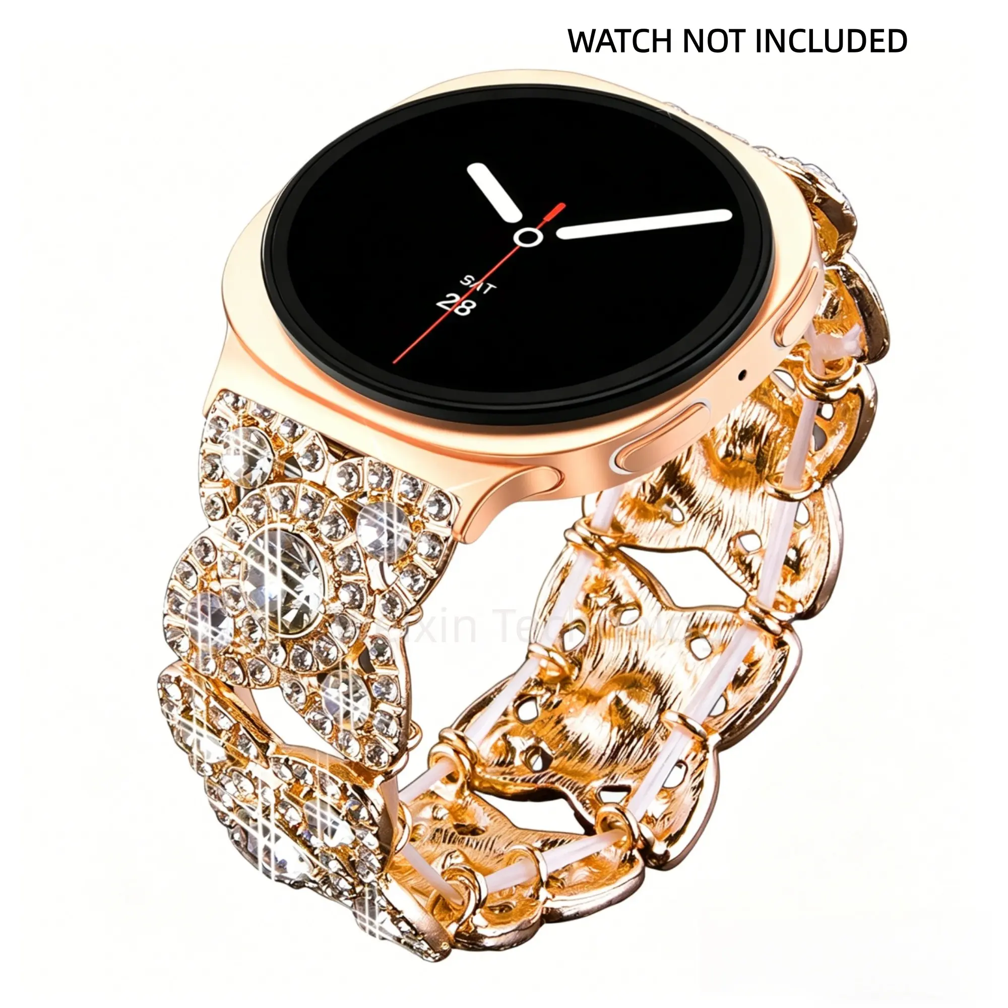 Sparkling Diamond Bracelet Strap Suitable for Samsung Galaxy Watch 8 40mm 44mm Women's Bracelet Replacement Strap Galaxy Watch 8 Classic 46mm Metal Strap Luxury Diamond Strap Women's Strap Watch Straps Smart Watch Accessories Smartwatch Accessories