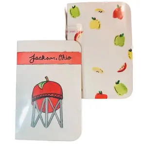 2 pack- Jackson Ohio Apple Themed Cards with Unique Design Featuring Apples and Jackson Ohio Text
