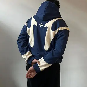 American  Retro Letter Printed Devil Pattern Hoodie  Harajuku Casual Couple Zipper Hoodies Sweatshirt Fashion Street Clothing