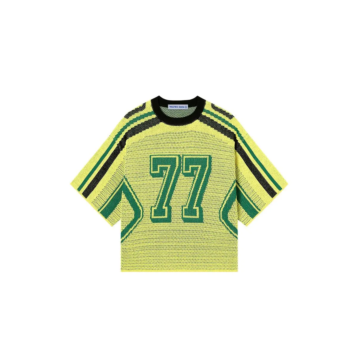 Aelfric Eden Comfort Tee Knit Tee 77 Stripe Graphic Unisex Tee Color Blocking Y2k Short Sleeve 2025 Trend Tops,clothes for back to school,first day of school outfits