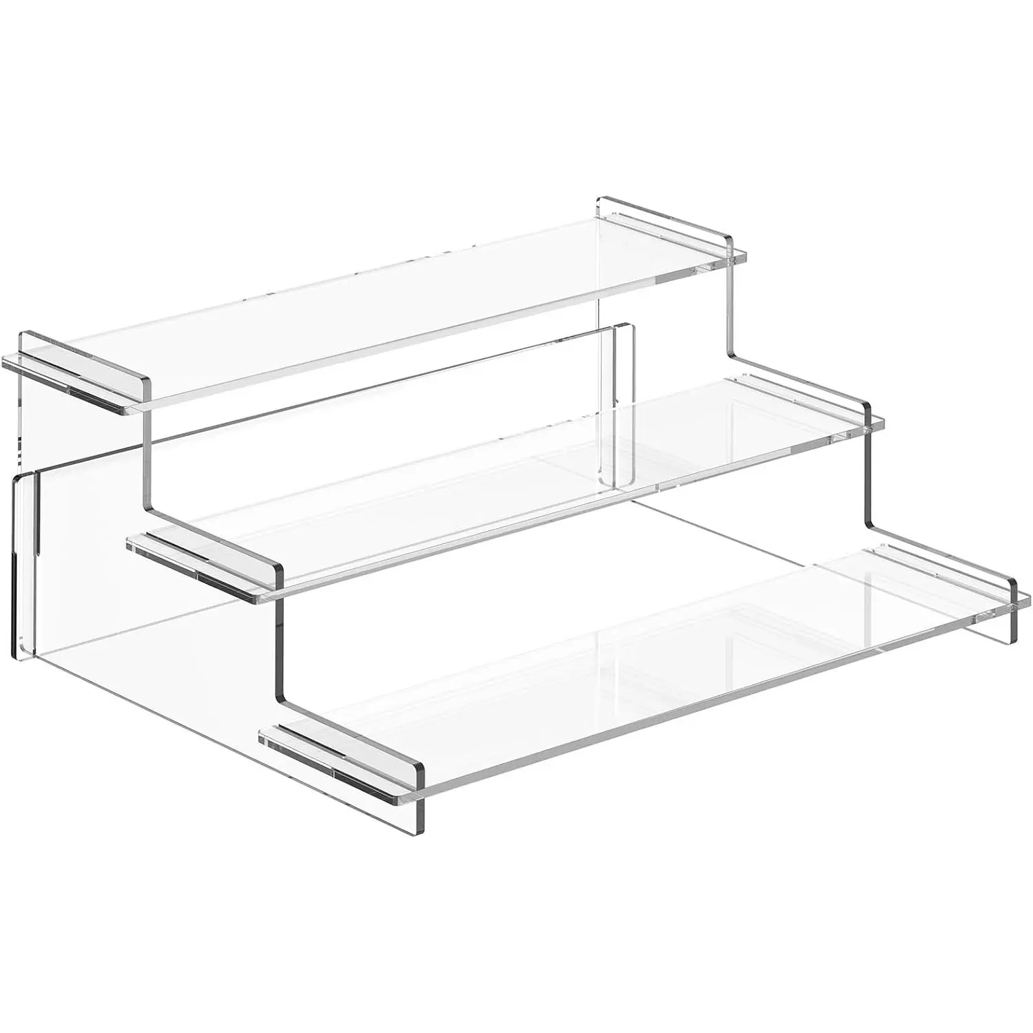 Clear Acrylic 3-Tier Display Riser Stand - Home Organizer for Cupcakes, Perfumes, Figures & Collections - Party Dessert Shelf