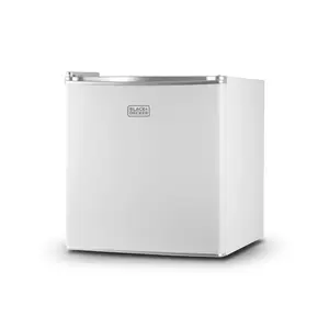 BLACK+DECKER 1.7 Cu. Ft. Compact Refrigerator, ENERGY STAR Certified, Single Door Mini Fridge with Chiller Compartment, Personal Fridge for Home or Dorm Room, R600a Refrigerant, BCRK17W, White