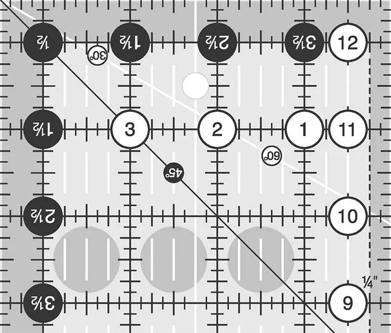 Creative Grids 4.5" x 12.5" Rectangle Ruler CGR412