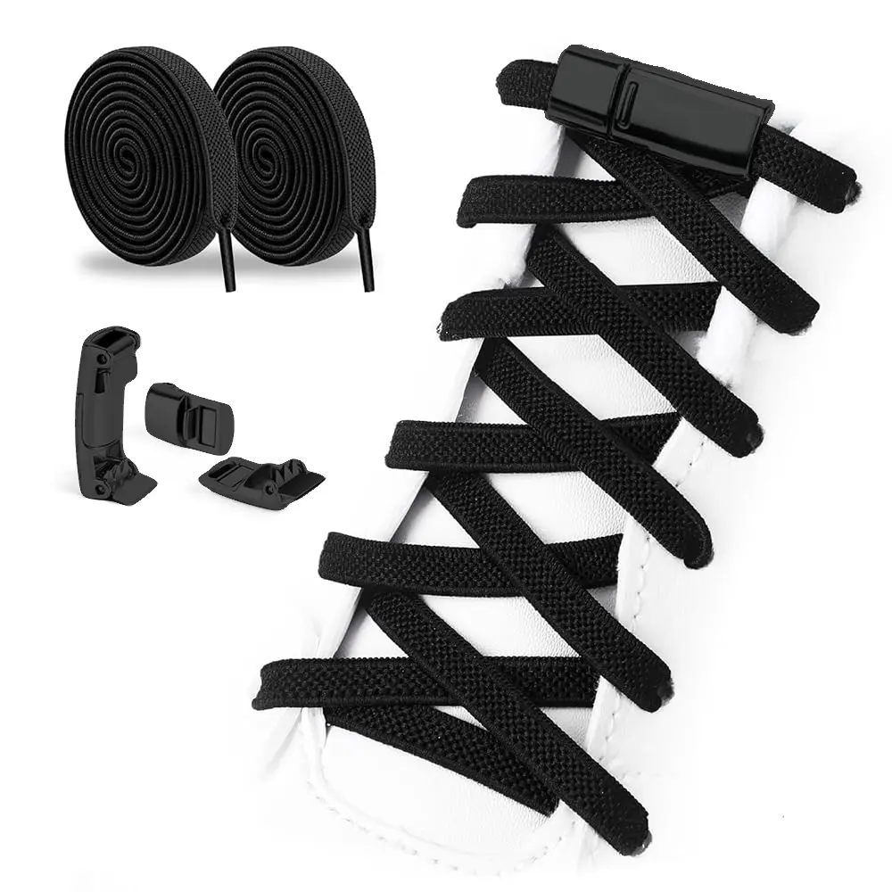 Tidy Monster Elastic Shoe Laces - Elastic No Tie Shoelaces for Adults and Kids Sneakers, Universal Fit, Magnetic Lock System, Comfortable & Convenient