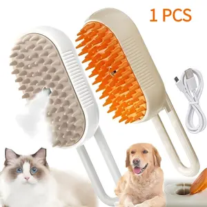 2026-2 types of combs/ 3-IN-1 Pet Steam Brush, Shedding Brush, Deshedding Tool, Adjustable for cats & dogs, Emits steamy mist to remove flying fur, Steel-tooth pin & press-to-clean design detangles & clears loose fur, hair remover for pet grooming