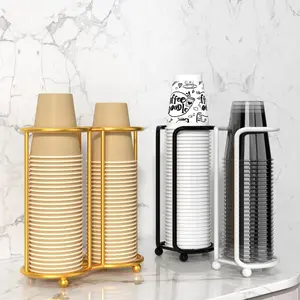Single-Use Simple Paper Cup Holder Rack Dispenser Bin, Versatile for Office, Home, Coffee Shops, Self-Serve Areas, Meeting Rooms, Banquet Halls