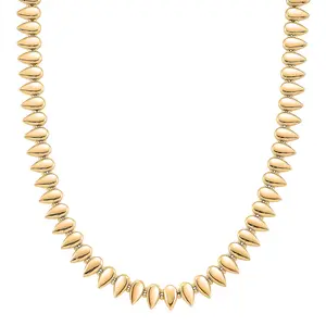 Sculptural Spiked Necklace 20 Inches in Goldtone