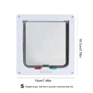 Puppy Kitten Safety Pet Door with 4 Way Security Lock - SMALL size door flap