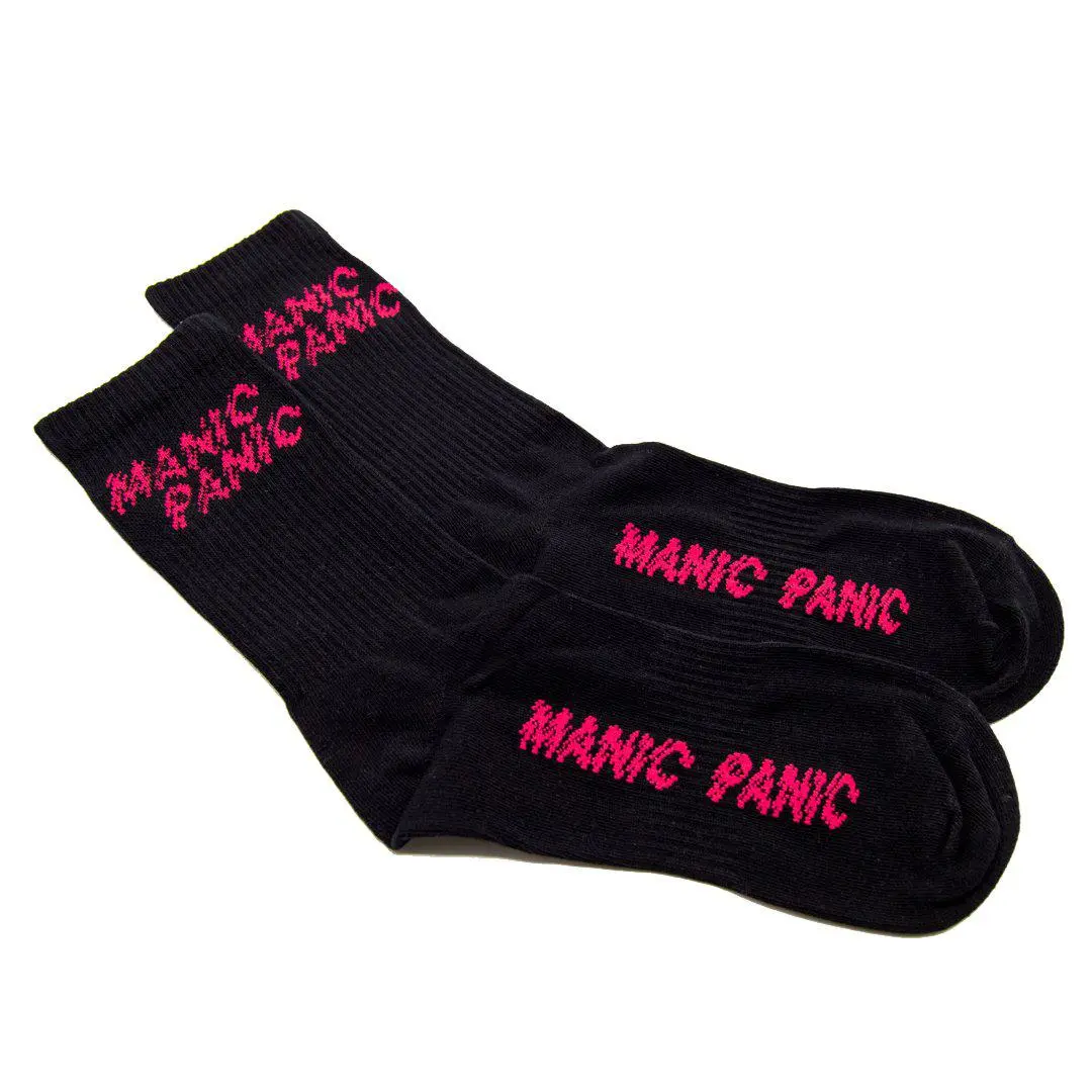 Women's Socks with Logo, Mid-Calf Style in a Breathable Knit Cotton Blend, Non Slip and Odor Resistant Fabric, Spandex, Nylon