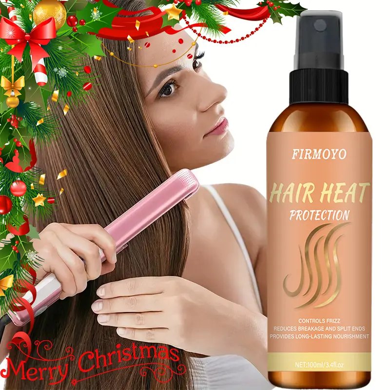 Protective Heat-Resistant Hair Spray, Natural Heat Protectant Treatment, 450°f Protection, Salon-Quality Formula, Prevents Damage & Curly Hairs, Moisturizes & Smooths