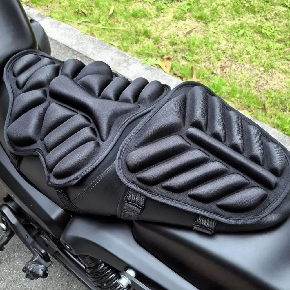 Motorcycle Seat Cushion - Breathable Universal Seat Cover 3D Structure Anti-slip Support UV Protection for Enhanced Ride Comfort, Easy To Install, Sunscreen Material, Universal Fit