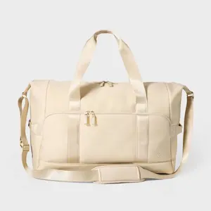 Faux Neoprene Weekender Bag - All In Motion - Cream