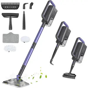 Steam Mop Cleaner with Detachable Handheld Steamer, 6-in-1 Multi Accessories, Removable Water , 23FT Power , Lightweight, Steam Cleaner for sealed Hard Floors (Violet)