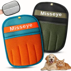 Misseye 2Pcs Electrostatic Pet Hair Remover Gloves - Reusable 5-Finger Fur Removal Tool Mitt for Cat, Dog Hair on Couch, Carpet, Washable Grooming Accessory,petlover