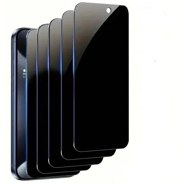 SGElectronix 5-Pieces 9H Tempered Glass Privacy Screen Protector for iPhone 16 Pro Max 6.9in - 9H Scratch Resistant, Anti-Spy, Case-Friendly, Fingerprint-Proof, HD Quality Mobile Phone Accessory