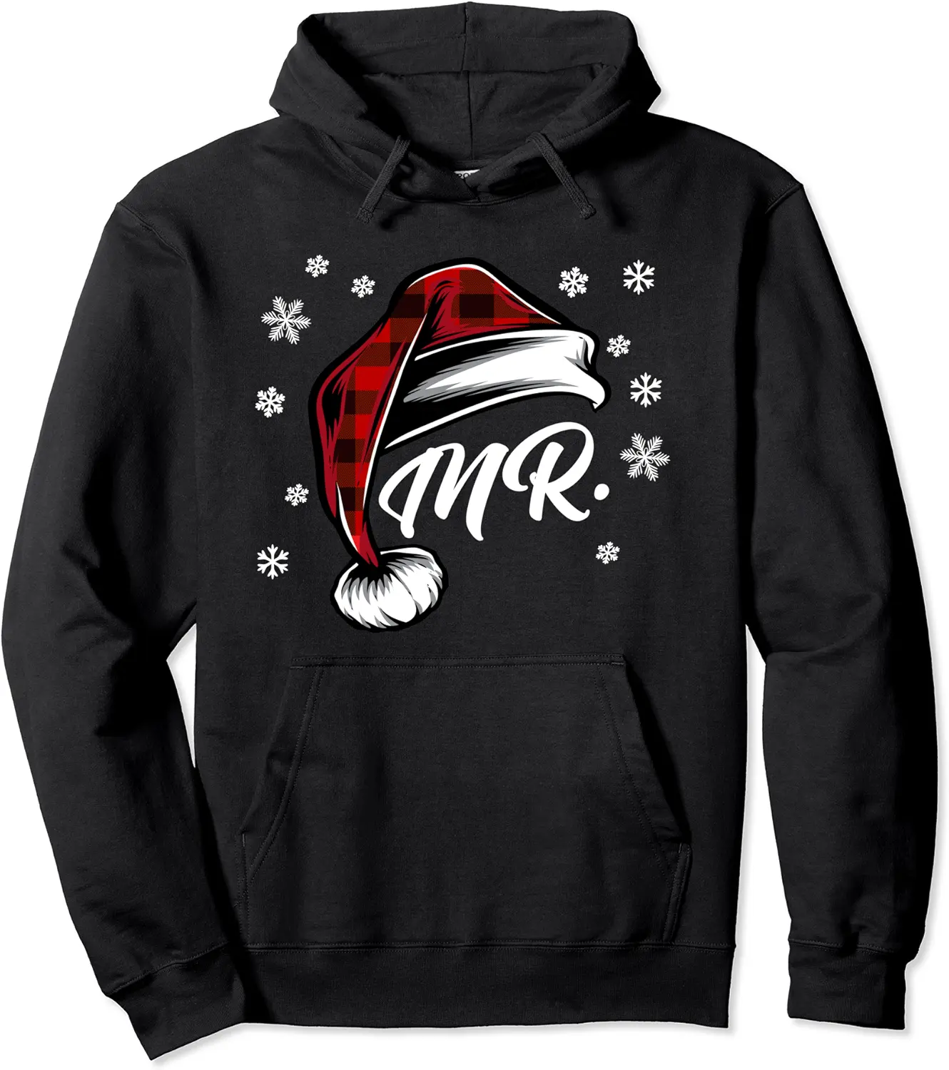 Mr and Mrs Santa Claus Christmas Couples Matching Pajamas Pullover Hoodie - Viqarfaroo Shop 35B09L3DBG45