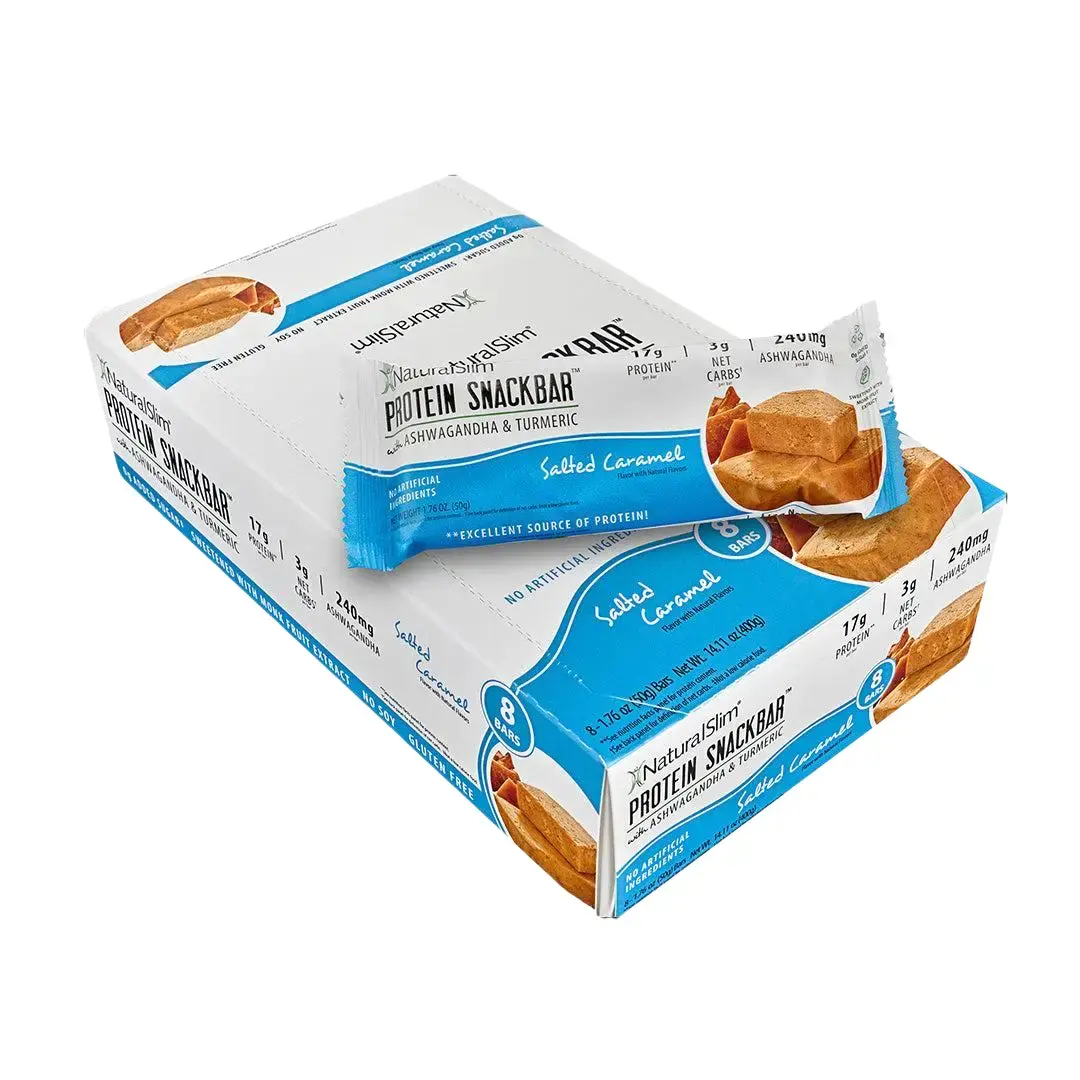 NaturalSlim Protein Snack Bar Caramel with Ashwagandha & Turmeric