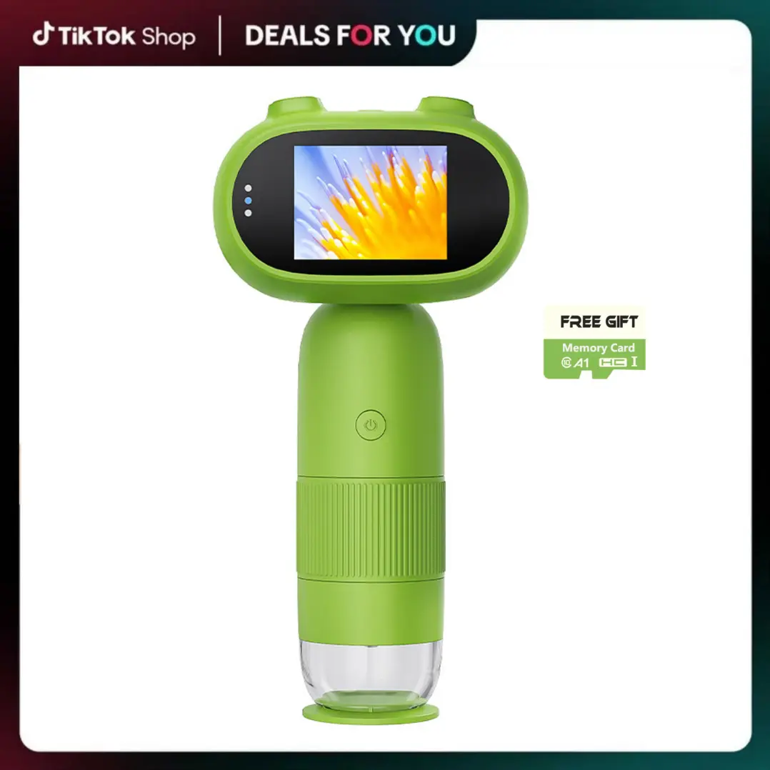 Handheld Digital Microscope for Kids, 1000X Zoom, 1080P HD Video, PC Compatible, Kids Science Learning Gift, School Educational Supply