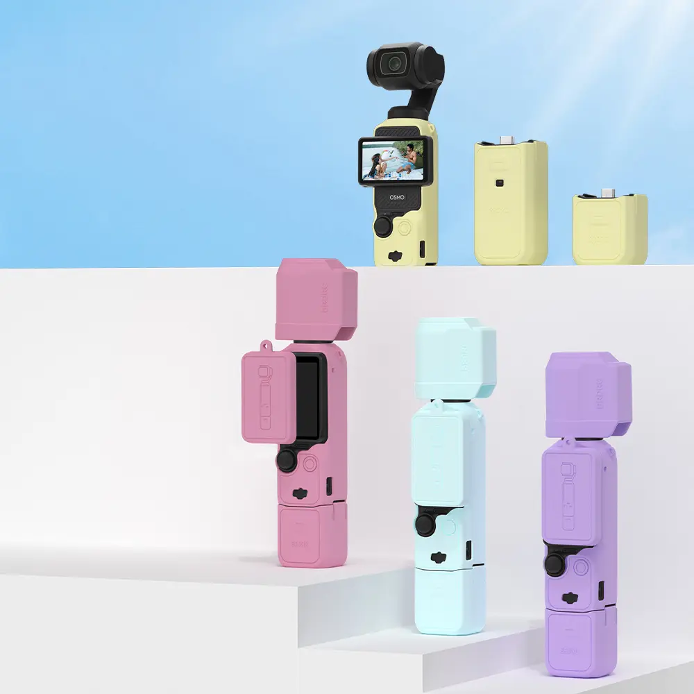 Silicone Protective Case Cover for DJI Osmo Pocket 3 Camera Photography Camera Accessories - Full Protection, Non - Slip, Easy - Clean Design with Anti - Lost Features，Choose from a variety of colors as you please