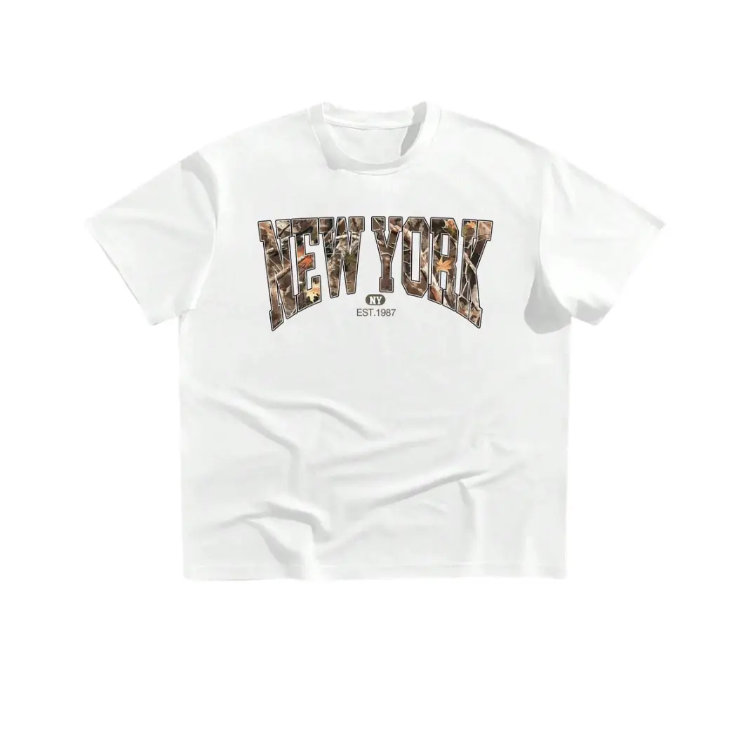Autumn Camo New York T-Shirt, Logo Tee, Gifts Shirt, Unisex Vintage Graphic Tees Gothic Grunge Y2k Emo Scene Amity Affliction Style Clothes Men Women Streetwear