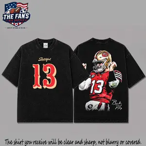 Brock Purdy 13 Acid Washed Unisex Oversized Cotton T-Shirt Hoodie, The Mr. Irrelevant T-Shirt Hoodie, The Niners  Shirt The Fan's Kit, Sunday Football Outfit, Football Kit , Football Graphic Tee, Vintage Football Shirt, Game Day Hoodie T Shirt