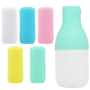 5 Pack Travel Essentials Accessories  Bottle Covers, Cruise Essentials, Beach Vacation Essentials for Women Men, Elastic Sleeves for Leak Proofing, Fit Travel Size Bottles Toiletries