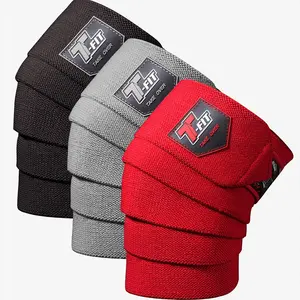 Men's Fitness Knee Wraps, Weightlifting Squat Elastic Bandage, Powerlifting Training Gear, 2 Pack, Comfortable and Durable, Gym Accessories