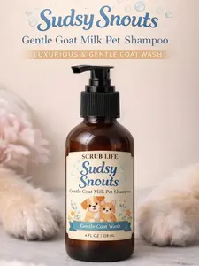Goat Milk Dog Shampoo Gentle Pet Wash Natural Puppy Shampoo Sensitive Skin Coat Cleanser