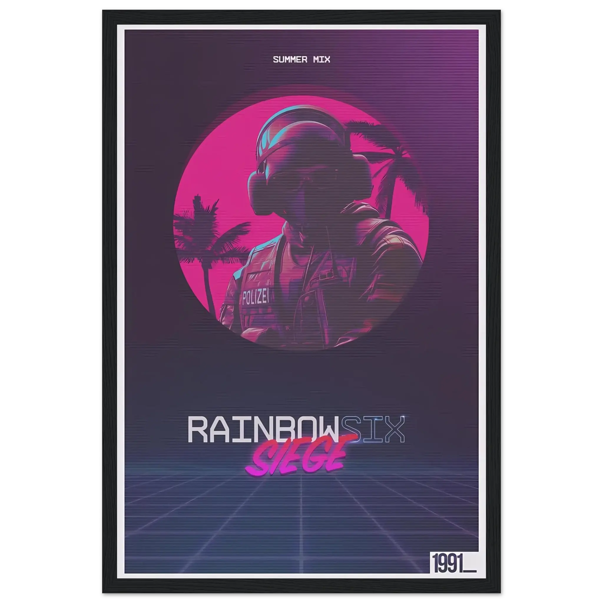 Rainbow 6 Siege Shatterproof Plexiglass Wooden Framed Poster