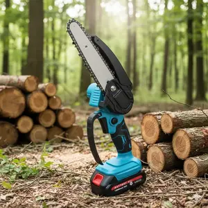 Mini Cordless Chainsaw: Lightweight Electric Tree Pruner for Garden, Yard & DIY | Portable Branch Cutter with Safety Lock, Ergonomic Grip | Ideal for Orchard, Shrub Shaping, Wood & Vine Trimming | Portable chain saws