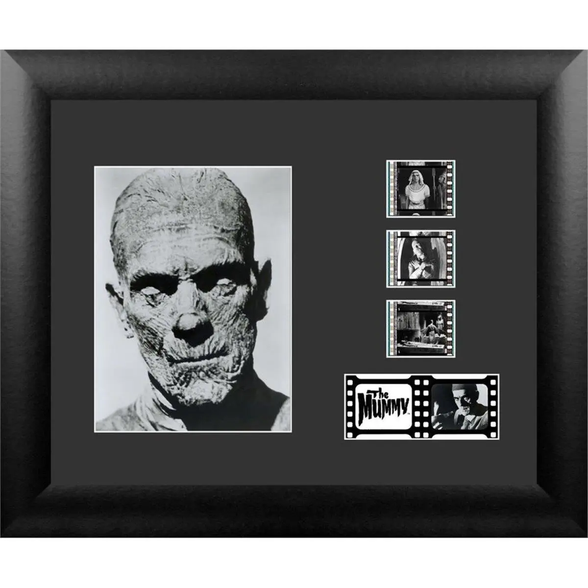 212 MAIN Universal Monsters The Mummy Collectible 11x13" Special Edition Vintage Photo Frame - Real Film Clips, Black MDF Wall Art Decor for Baby Room Gallery Wall, Home Decor Picture Frame, Gallery Wall Decor