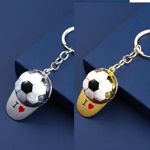 Colorful Enamel Football Cap Keychain — Fan Accessory, Football League & World Cup Key Charm