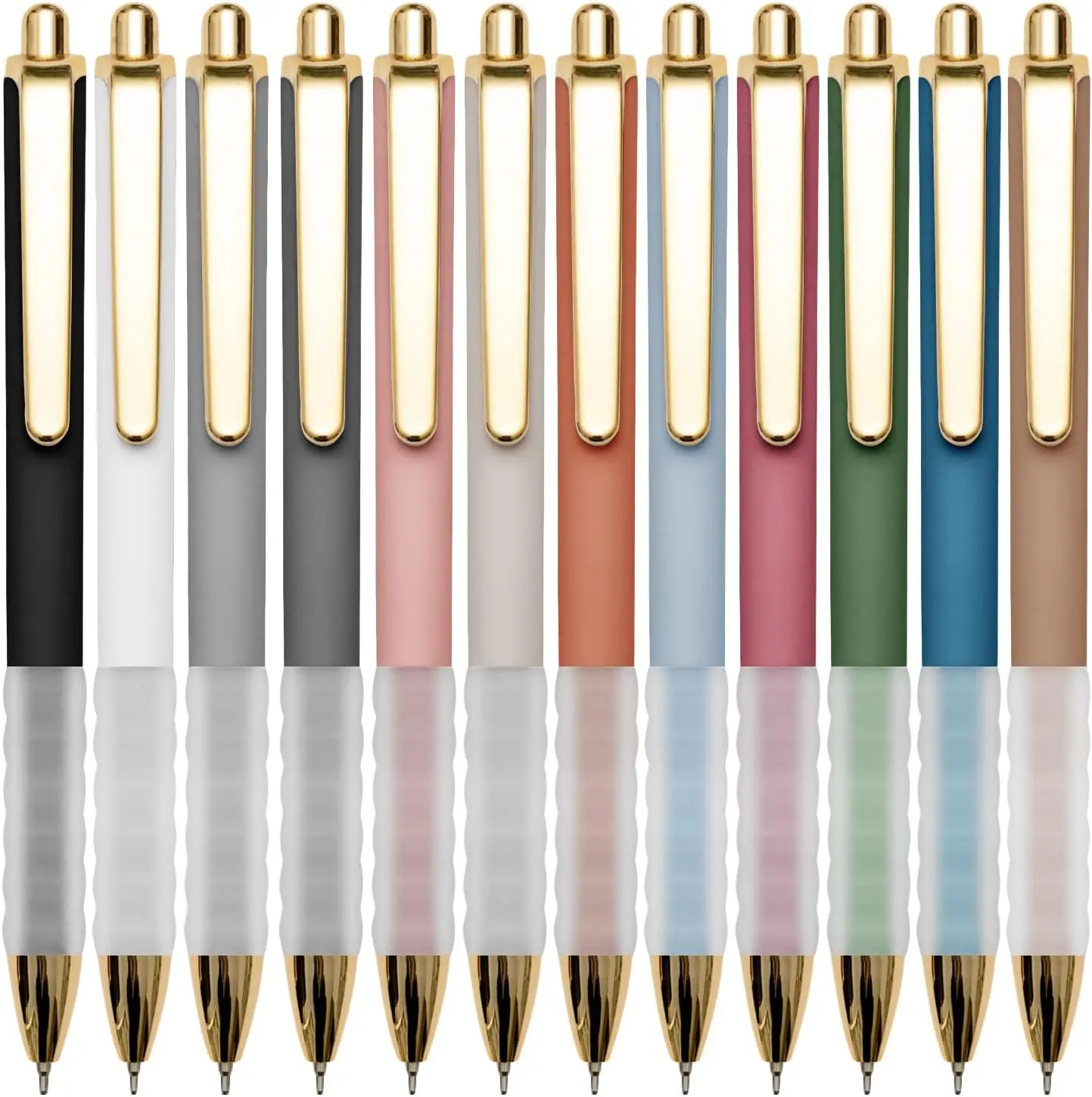 Ballpoint Pens Black Medium Point 1mm Pen with Super Soft Grip Ball Point Pen for Men Women Retractable Pens
