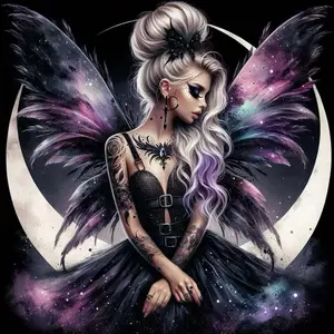 Angel Wing Pattern DIY Diamond Arts Colorful Painting Kit without Frame, DIY 5D Diamond Arts Colorful Painting Kit, Wall Art Decor for Home Living Room Bedroom Galaxy