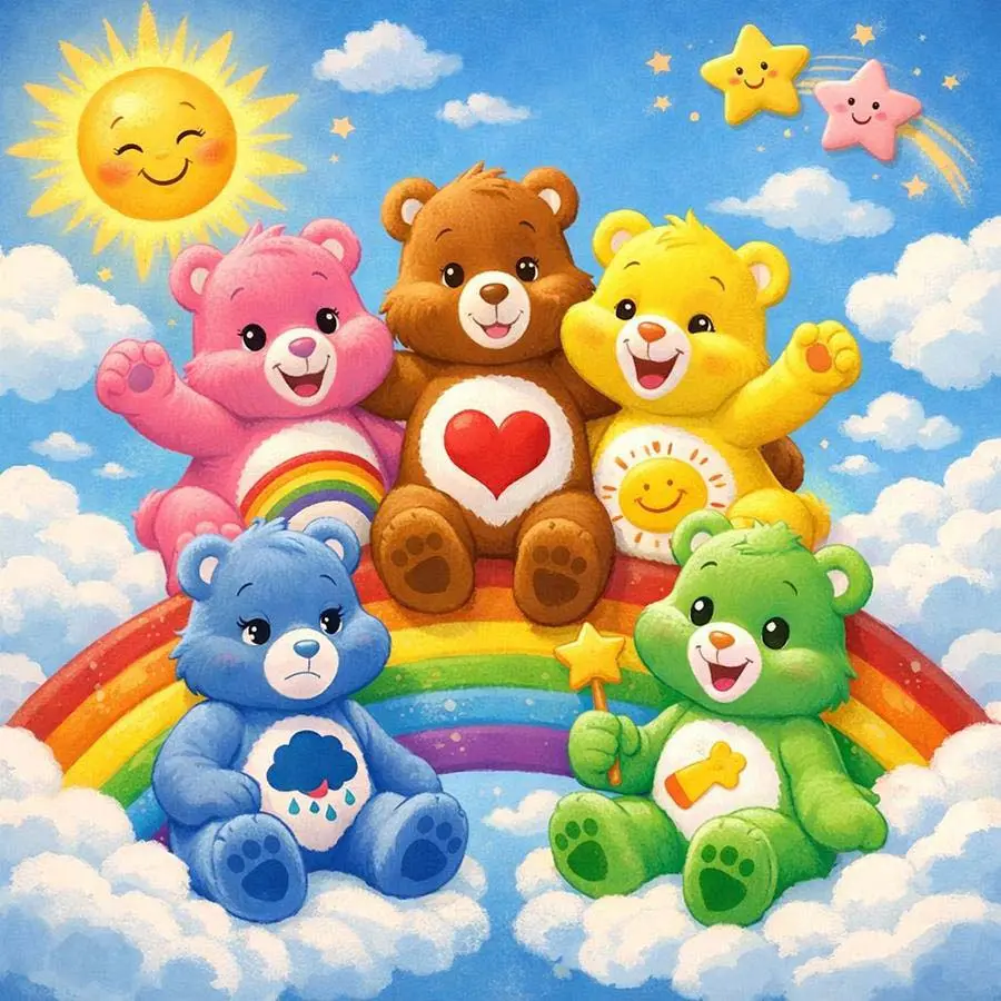 1 set of DIY diamond painting kit, 5D diamond art set, DIY decoration rainbow, bear, sunshine mosaic, diamond art, DIY art home decor, Diamond Pattern Design, DIY Craft Supplies