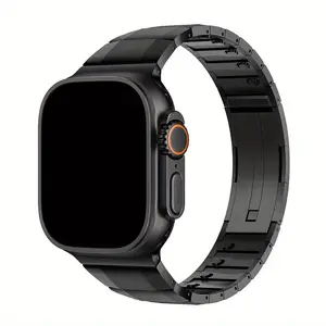 Men Stainless Steel Band for Iwatch Ultra 2 49mm Serise 10 46mm Luxury Strap for Apple Watch 9 8 7 6 5 4 Se 45mm 44mm Metal Bracelet, Smart Watch Accessories