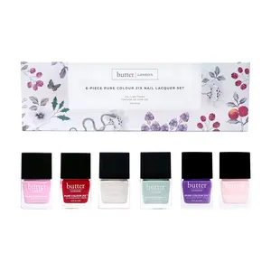butter LONDON Spring Candy 6-Piece Pure Colour 21X Nail Lacquer Set - Bloomsbury, Posh Petal, Smashing!, Branwen’s Pearls, Frozen Loch, Fruit Machine