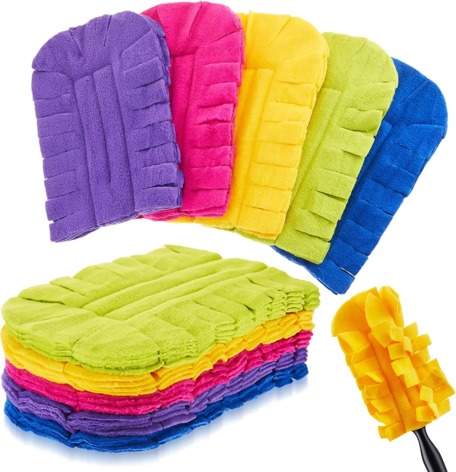 12PCS Refills Dusters, Reusable Cleaning Pads Hand Dusters, Washable Dusters Suitable Cleaning Ceiling Fans, Hardwood Floors, And Kitchen Floors, Available in Colors