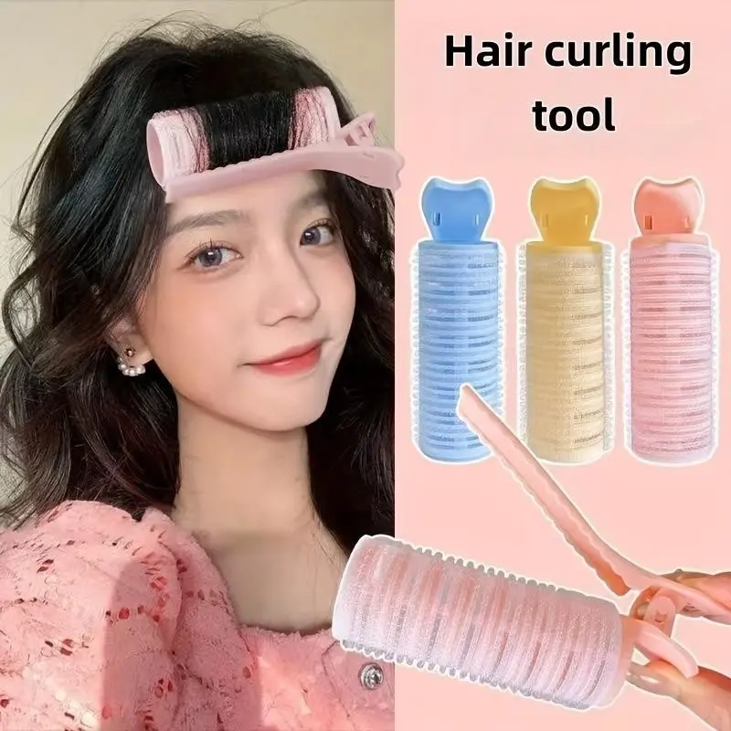 Bang Curler Set with Clip-Style Hair Clips, Supports Voluminous Styling, Root Lifting Function, Portable Bang Curler, Essential DIY Hair Accessory, Volumizing Curler, DIY Hair Styler