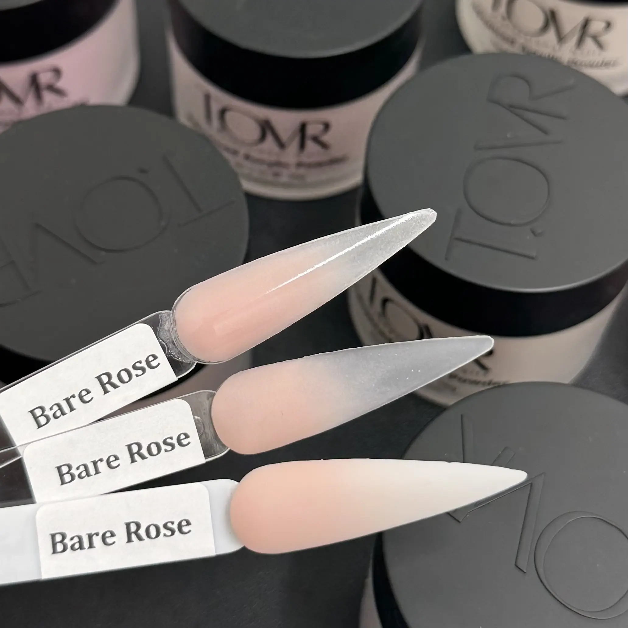 Bare Rose Shimmer Acrylic Powder, Advanced Neutral Formula for False Nails, Professional Nail Art Supplies in Jar, False Nail Acrylic Powders & Liquids