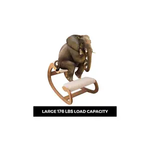 VEVOR Wooden Ergonomic Kneeling Chair Memory Seat Cushion Relieving Body Black