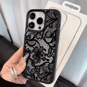 Vine Woven Hollow Floral Phone Case Cover, Anti-Drop Durable Protective Apple iPhone 11-17 Plus Pro Max Series, Artistic Practicality Gift Choice