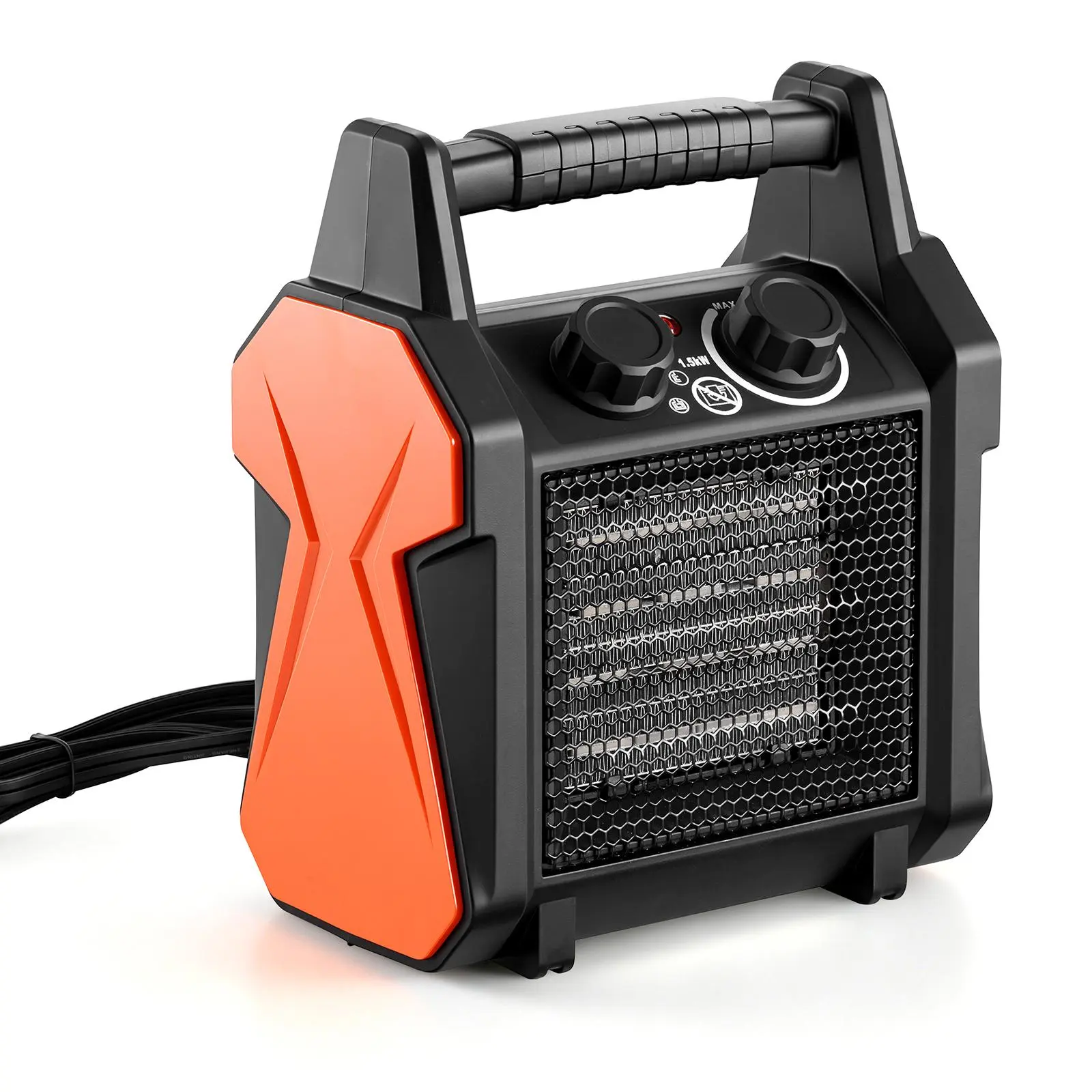 【summerfinds】VEVOR Greenhouse Heater, 1500W Electric PTC Space Heater with Fan, Low & High Heat Modes, Overheat Protection, Tip-Over Shut-Off, Portable for Grow Tent, Small Greenhouse, Flower Room, Home Office