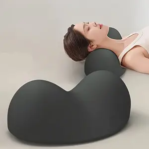 1 piece Simple Solid Color Sleep-Aiding Cervical Pillow, Sleep Neck Support Pillow, Adult-Specific Sleeping Massage Spinal Pillow, Neck Support Pillow, Dowager's Hump Contour Physiological Pillow