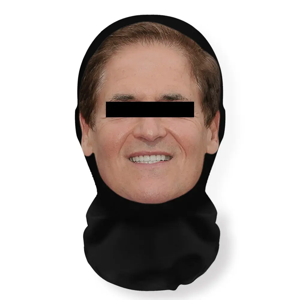 3D Breathable Mesh Celebrity Full-Face Mask & Headpiece - Ultra-Fine Fiber, Super-Stretch Fit, Comfortable Optical Illusion Funny Cosplay Prop for Halloween Costume, Costume Party, Festive Accessories, Lightweight