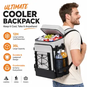 Large Capacity Cooler Backpack with Wine Pockets | Waterproof Insulated Bag for Beach, Camping & Picnics tiktokshopspringglowup