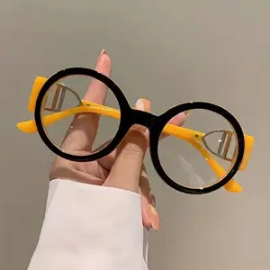 New Western style round oversized double-triangle modern high-quality glasses, Trending Eyeglasses, youthful look for women, clear reading glasses, cute elegant minimalist, 1.0 to  4.0 diopters, suitable for daily computer use, perfect gift